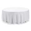 Atlas Commercial Products 120" Round Polyester Tablecloth, White PY-120R-01